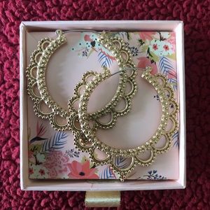 Gold hoop earrings Festival Ready